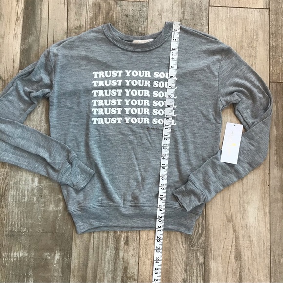 Spiritual Gangster Trust Your Soul Gray Top - Picture 9 of 11
